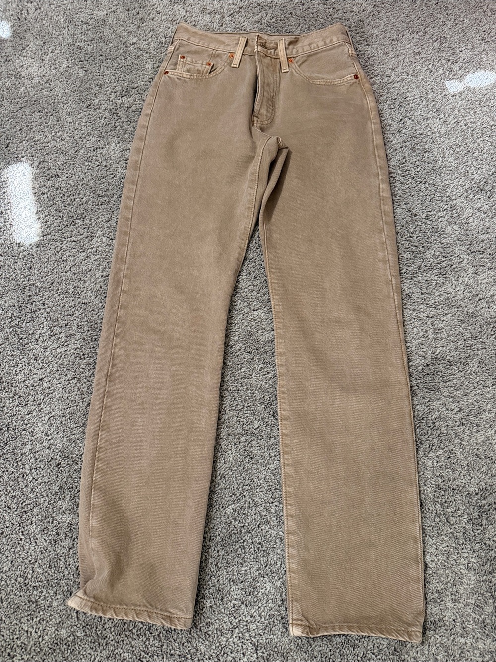 Levi's Straight Leg Jeans in Light Brown/Tan